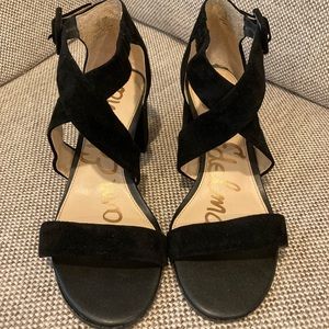 Sam Edelman Chunky Criss Cross Strappy Sandal Heels